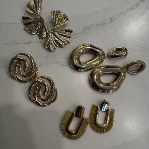 Gold Statement Earrings Bundle